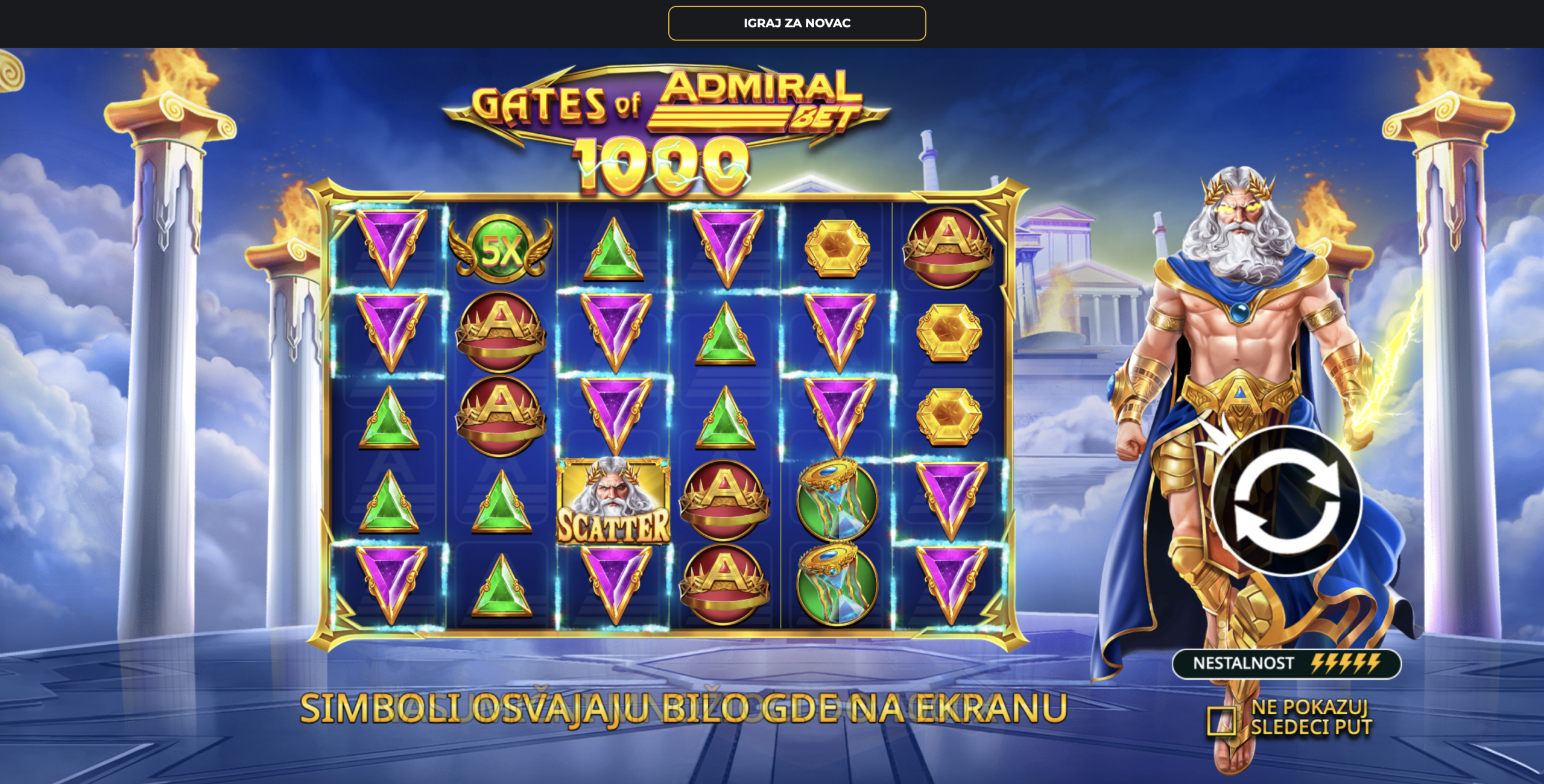 Gates of AdmiralBet slot igra
